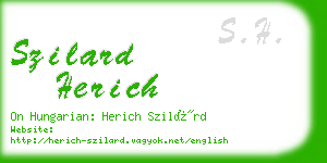 szilard herich business card